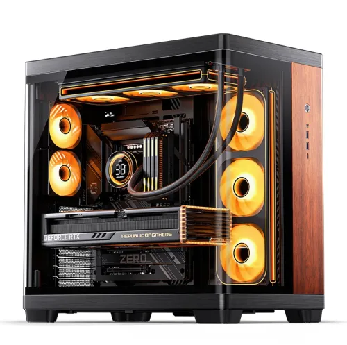 Case PC JONSBO TK-4 Black Wood – ATX| GPU 460mm| AIO 420mm| Kính 4mm